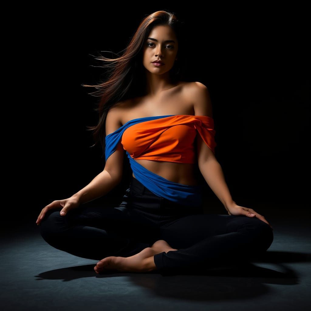 Ethereal Colombian Goddess in Bold Avant-Garde Fashion