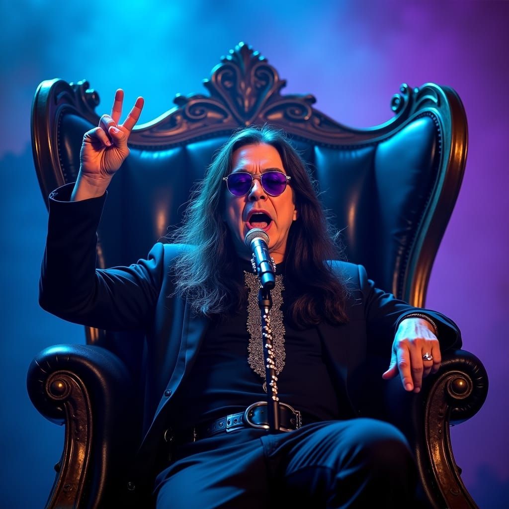 Ozzy Osbourne: Rock Legend in Gothic Splendor