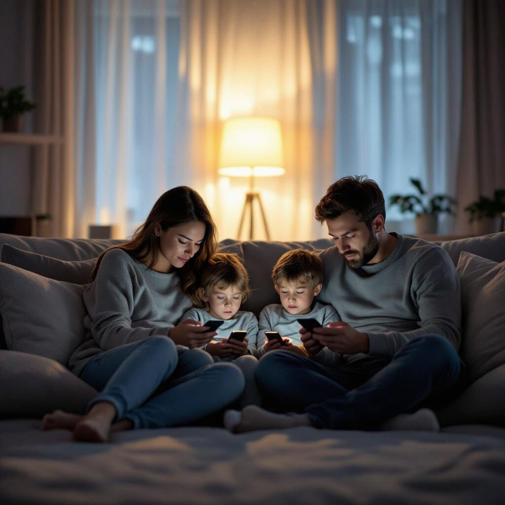 Family Disconnect: Parents Ignore Children for Phones