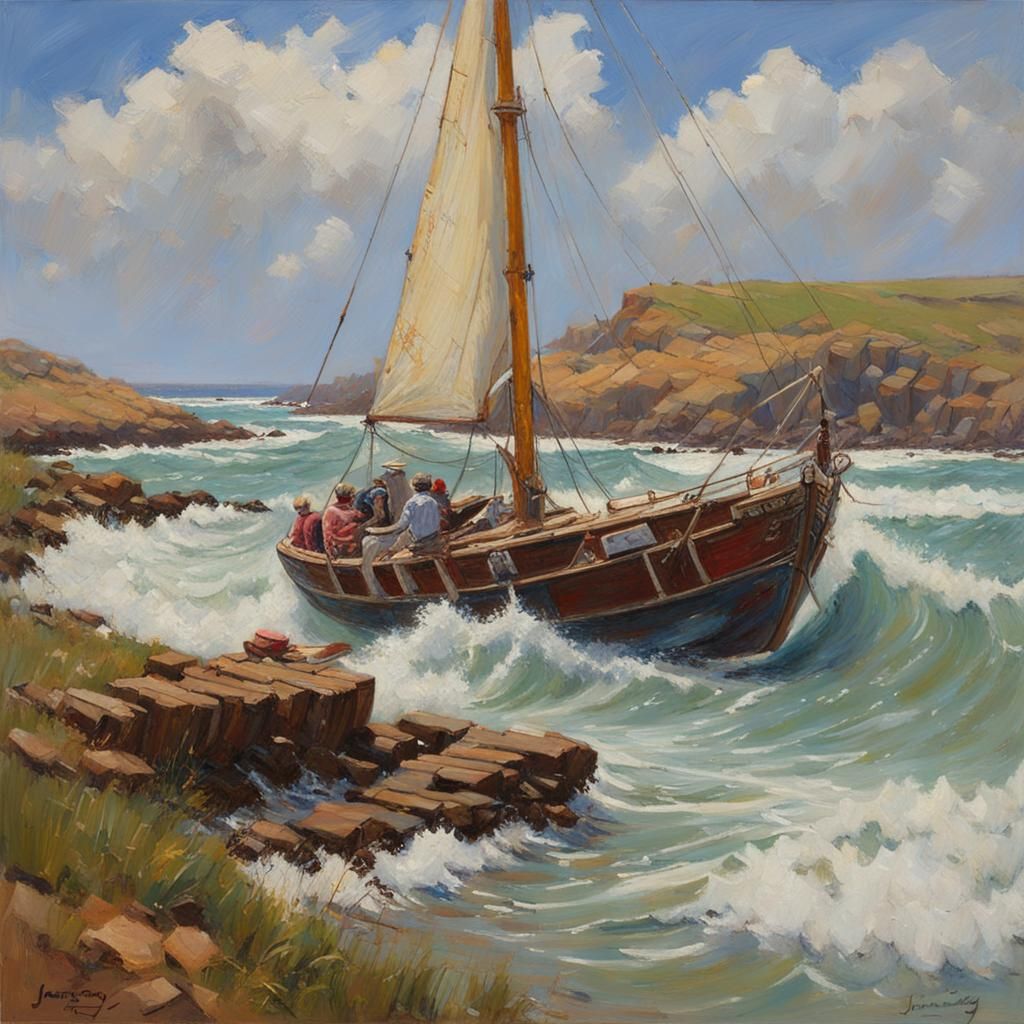 May Buds Shaken by Wind: An Oil Painting