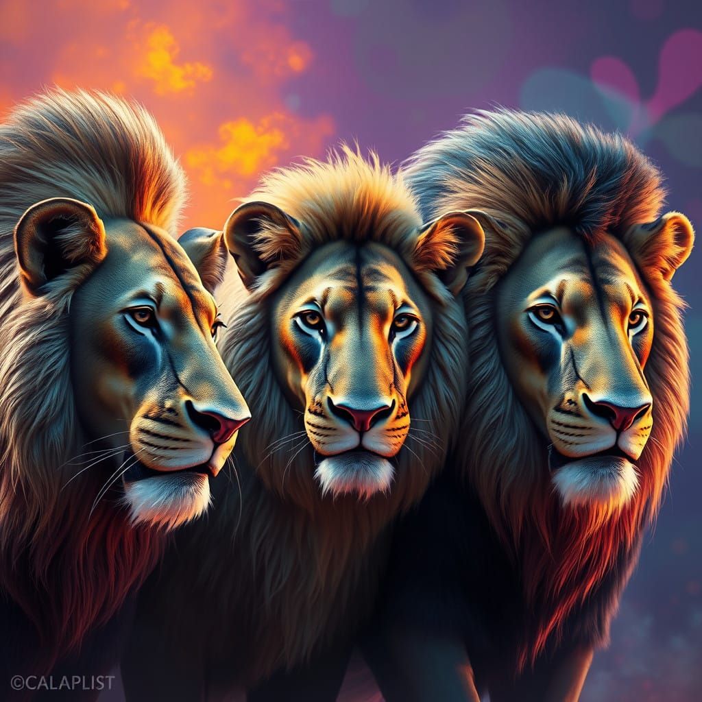 Majestic Animals in Vibrant Hyperrealistic Setting