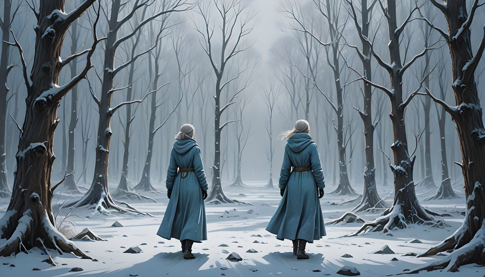 Surreal Frost Landscape in Ethereal Aesthetic