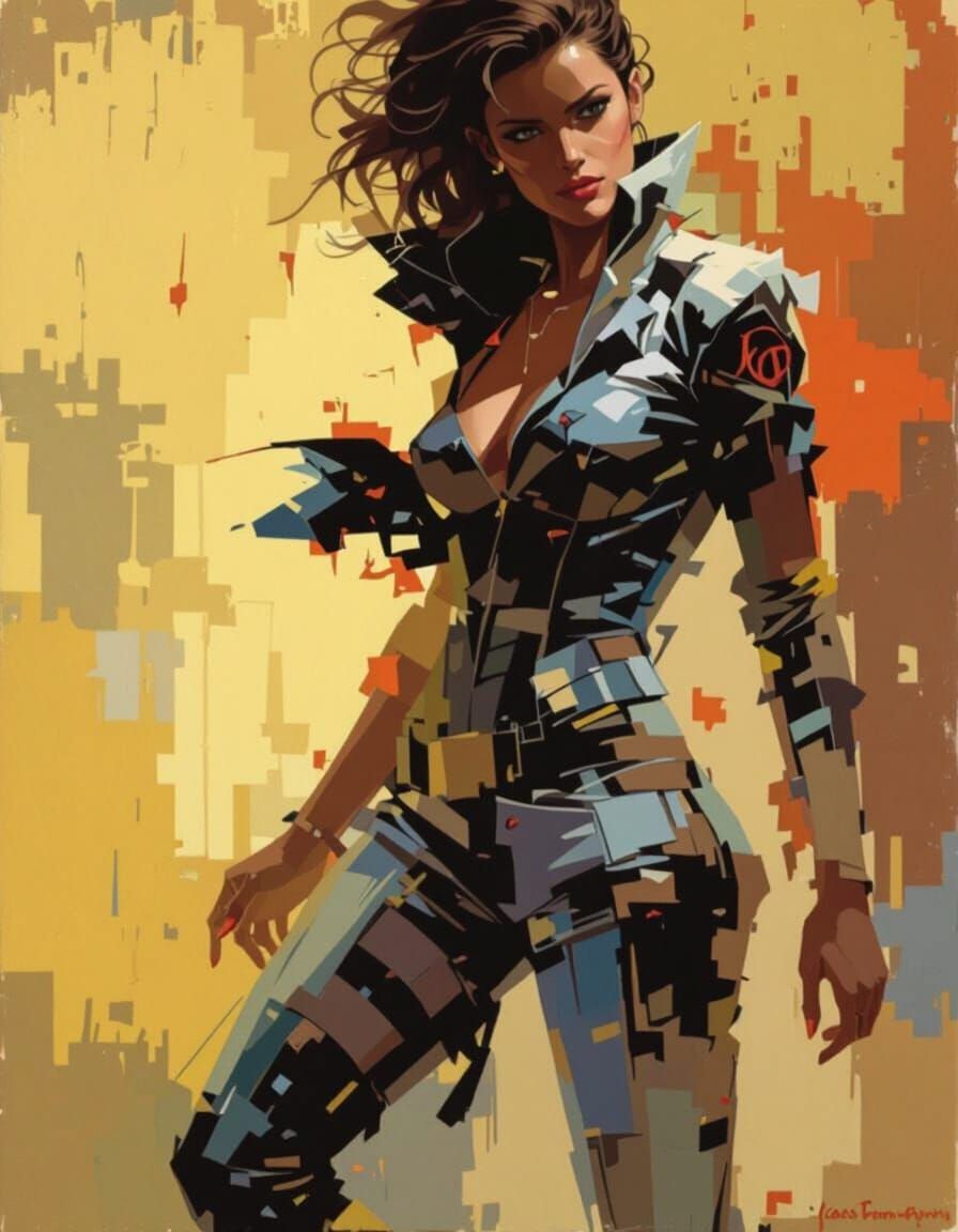 Heroine Portrait as Acrylic Painting