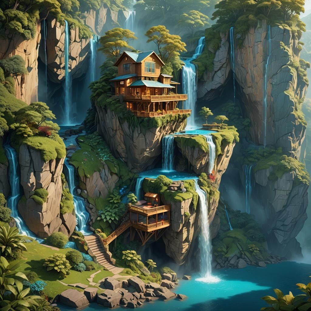 Cliffside Dreamhouse Concept Art in Unreal Engine 5