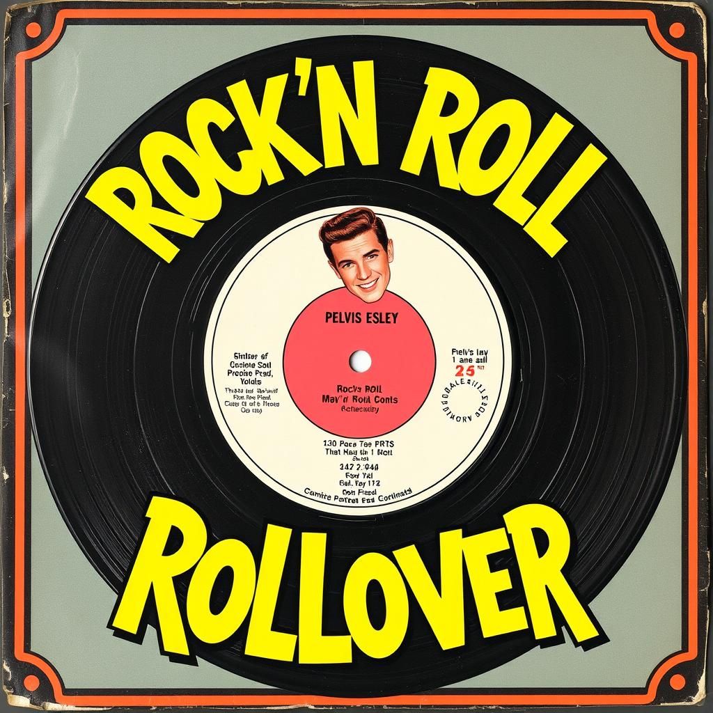 Rock'n Roll record cover: "Pelvis Esley" - "ROCK'N ROLL Roll...