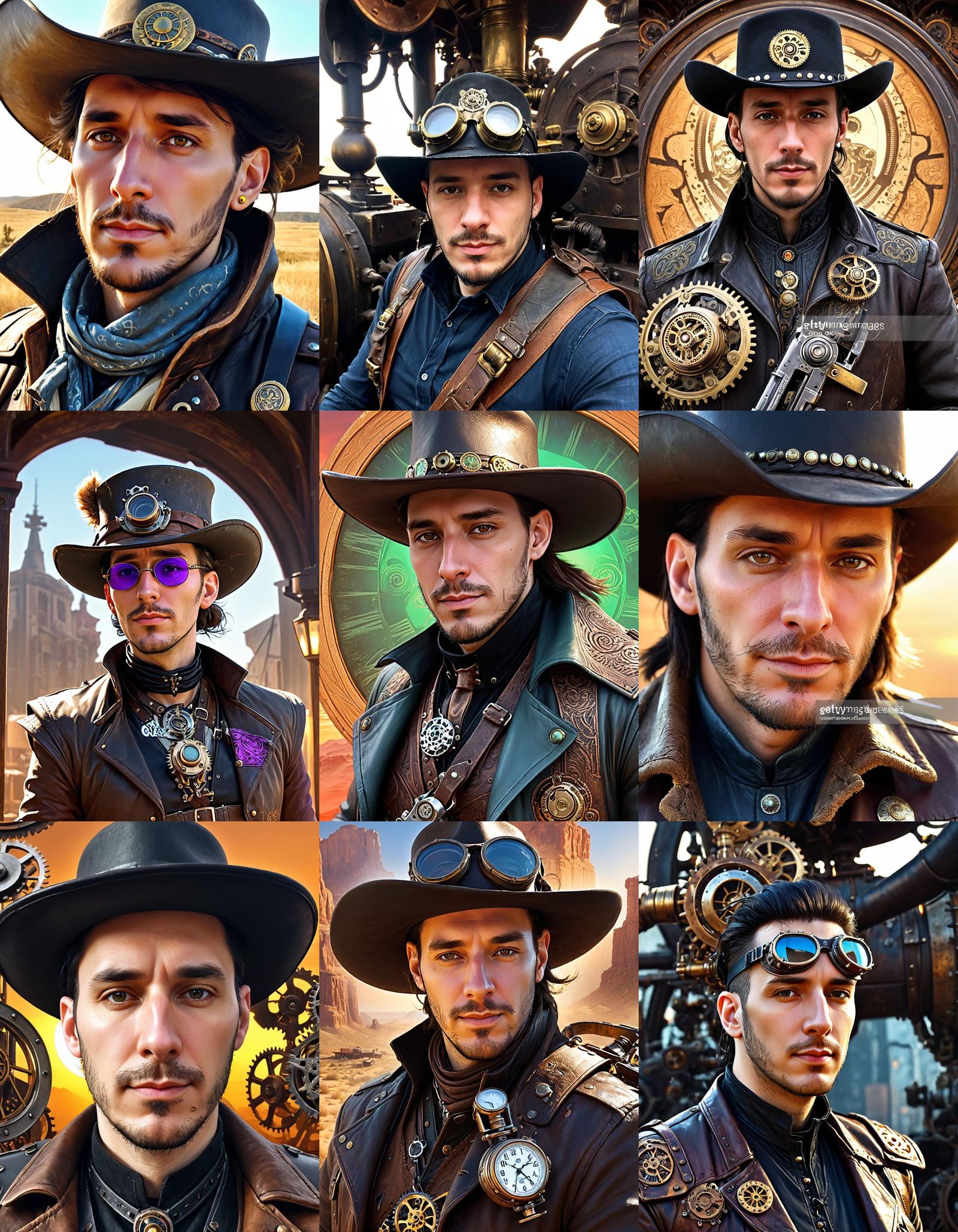 Cowboy Portrait in Western Film Style