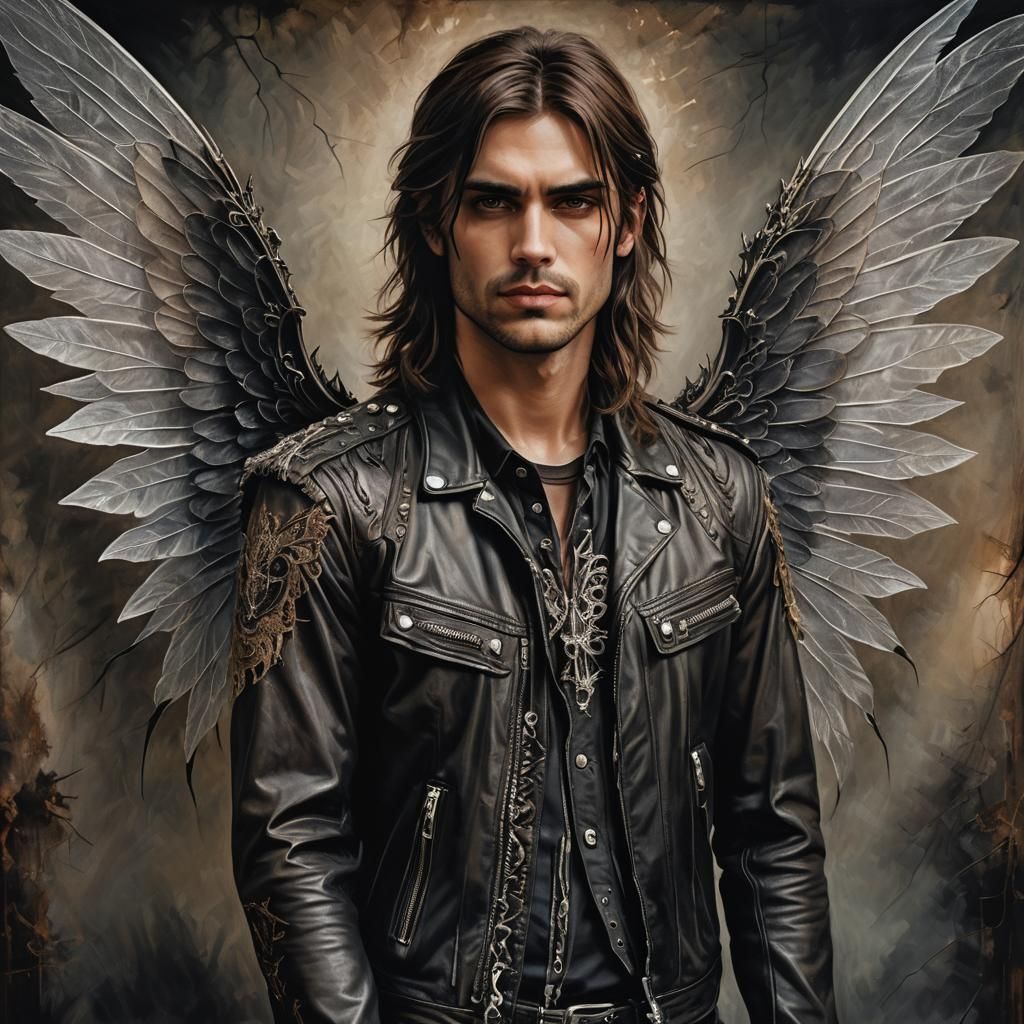 Metalhead Fairy in Oil Painting Style