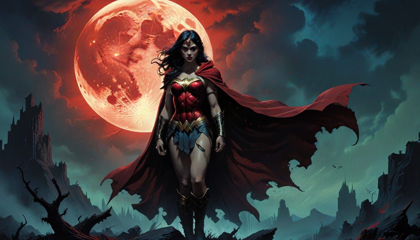Dark Wonder Woman Vampire Goddess