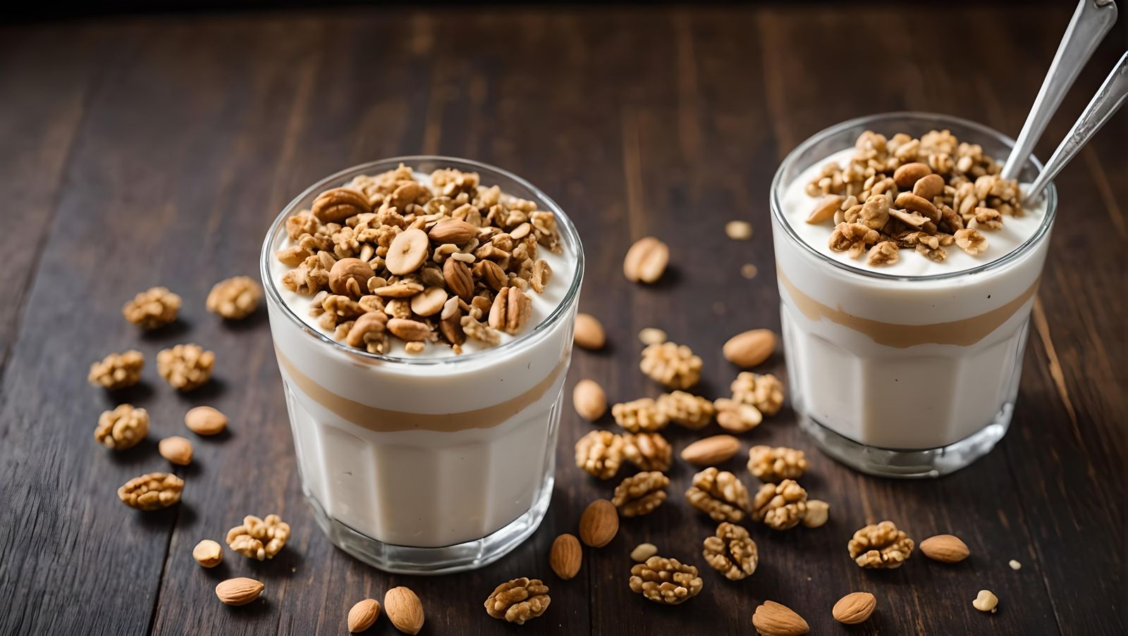Greek Yogurt with Peanut Butter and Granola Photo