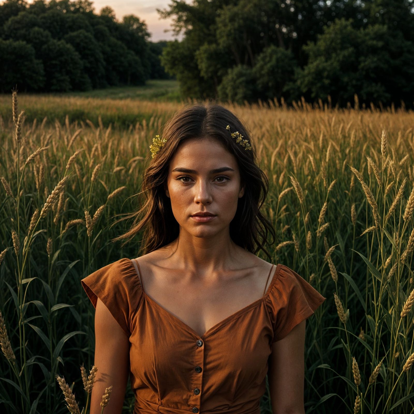 Sunset Portrait in 35mm Film Style