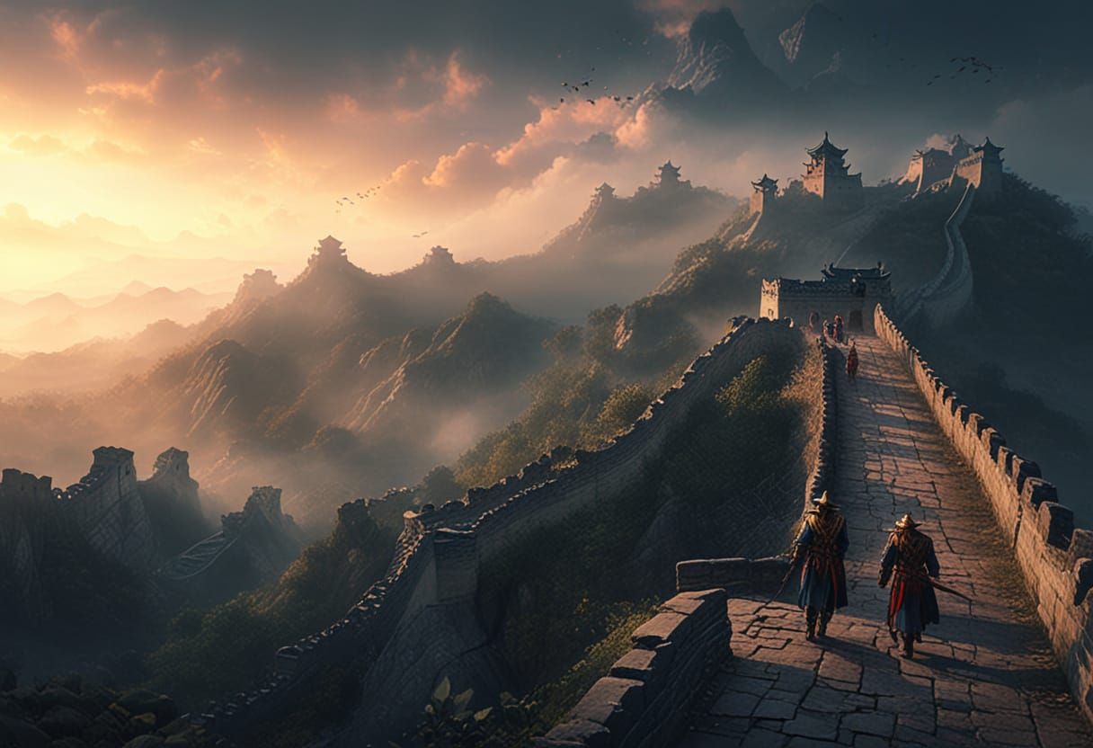 Ming Dynasty Warriors Confront a Majestic Chinese Dragon on ...