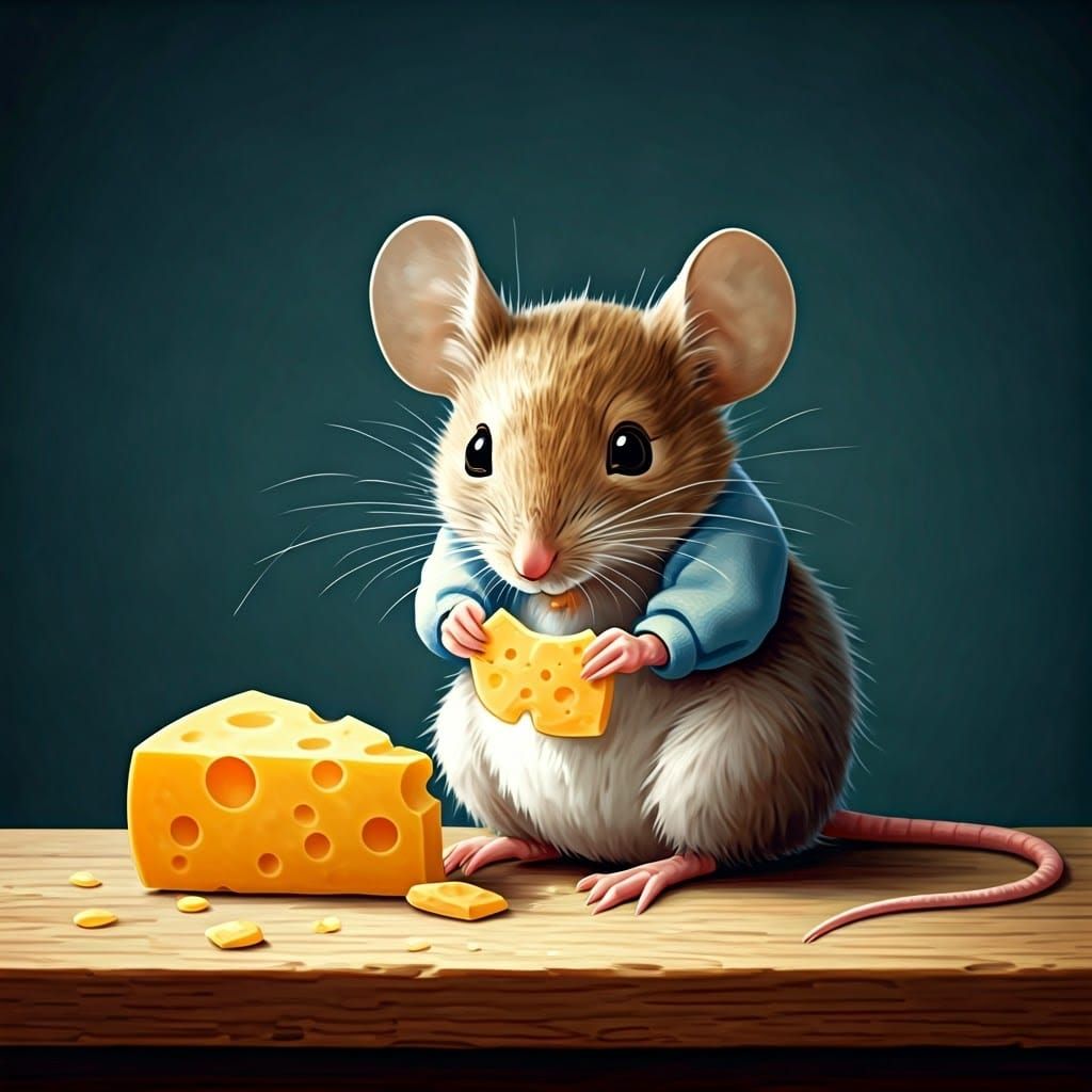 Whimsical Mice Feast in a Cozy Setting