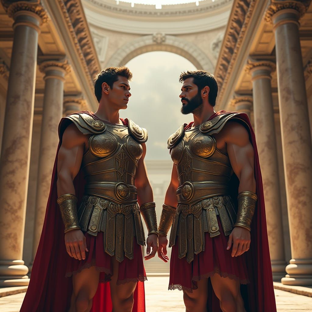 Achilles and Patroclus in Ancient Greek Armor