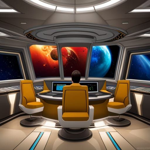 Hyperrealistic Star Trek Starship Interior Concept Art