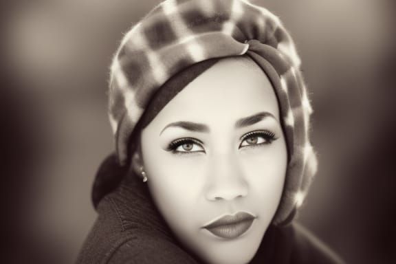 "Violet" - Vintage/50s Inspired/Portrait Art