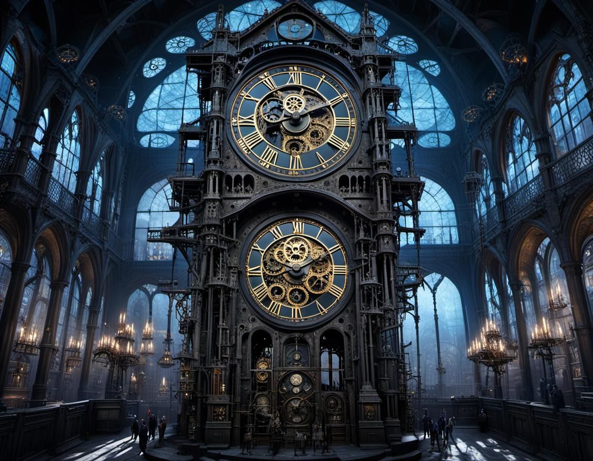 Gothic Clockwork Nightmare with Steampunk Elements