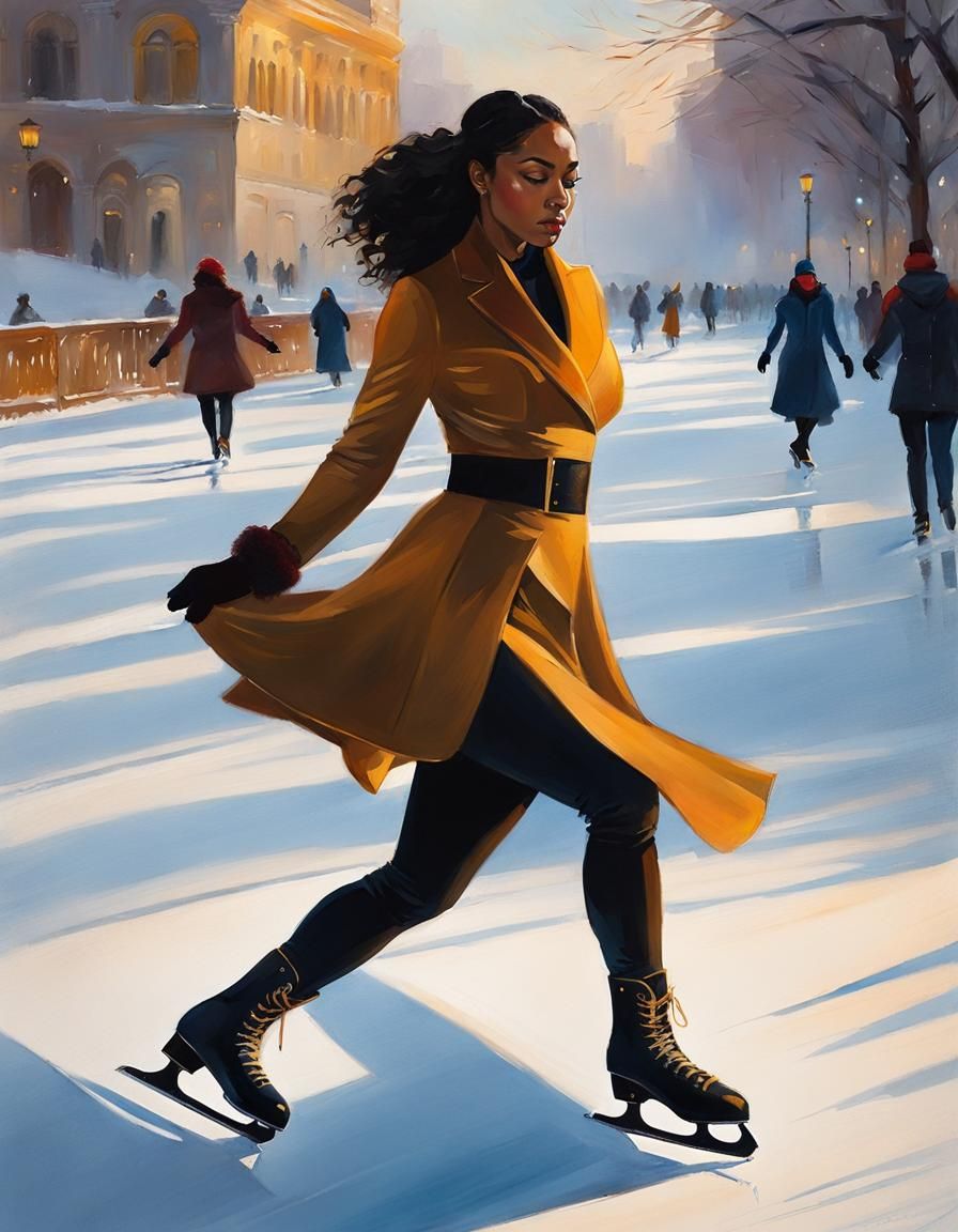 Ice skating (Dreamshaper XL Alpha)