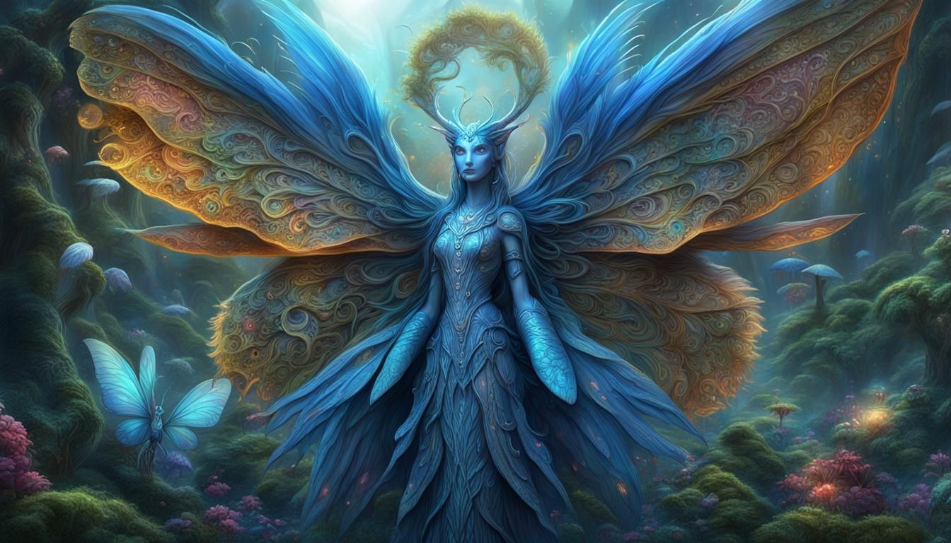 Fairies Reunion: Detailed Mystical Creature in Fantasy Art