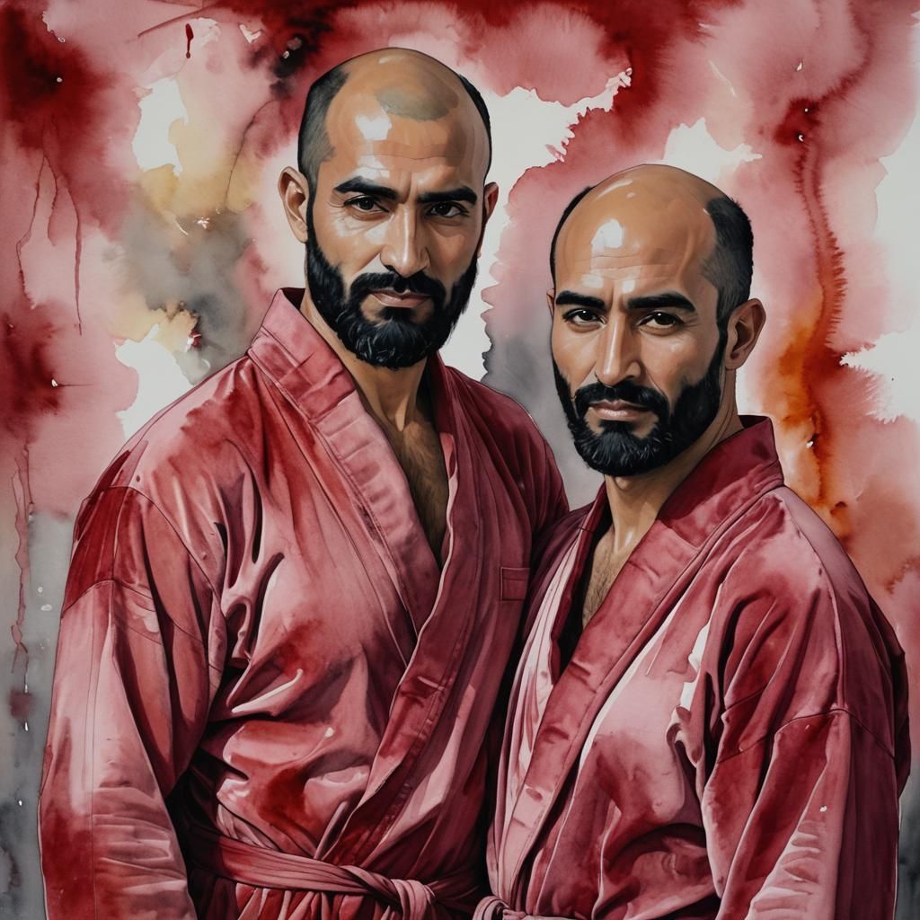 Hirsute Men in Velvet Bathrobes: Neo-Expressionist Portrait