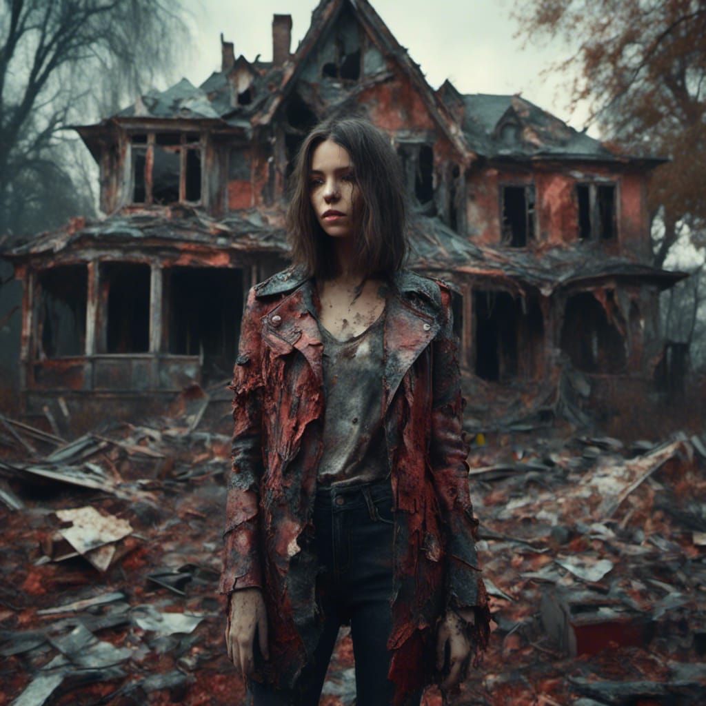 Macabre Torn Jacket Matte Painting