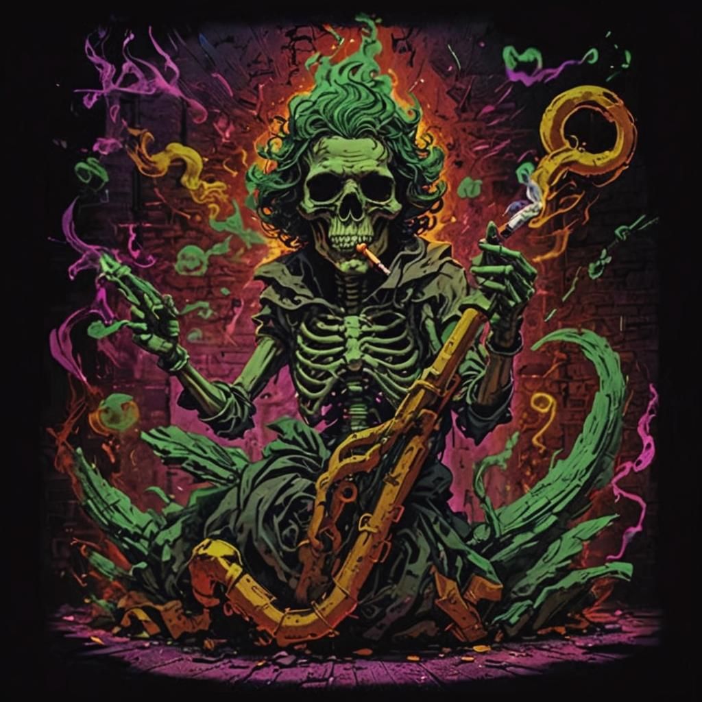 Moody Film Noir Alleyway in Neon Glow