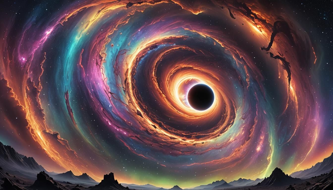 Swirling Black Hole Emitting X-ray Radiation in Galaxy