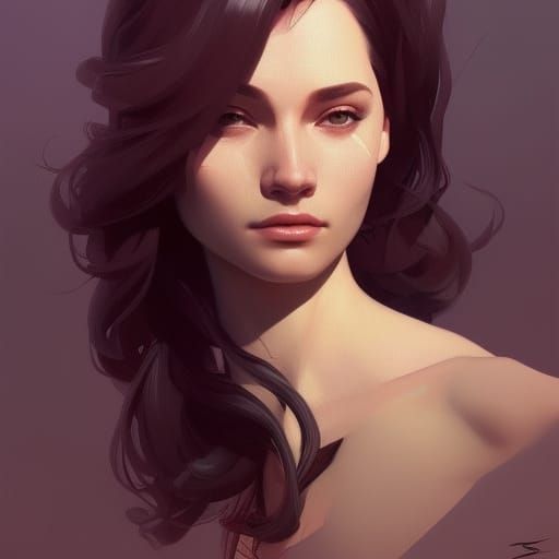 Intricate Portrait of a Spy in Art Nouveau Style