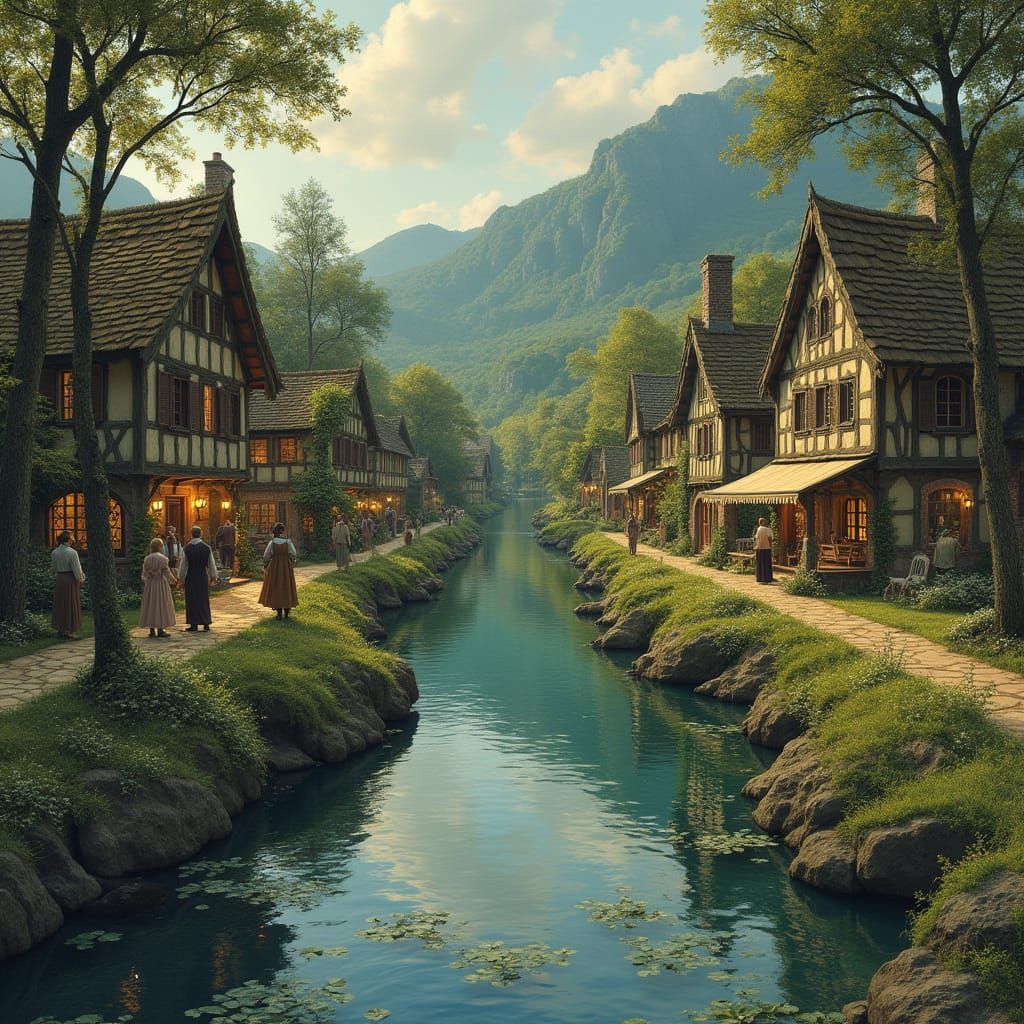 Celtic Village: Wedding and Funeral in Art Nouveau Style