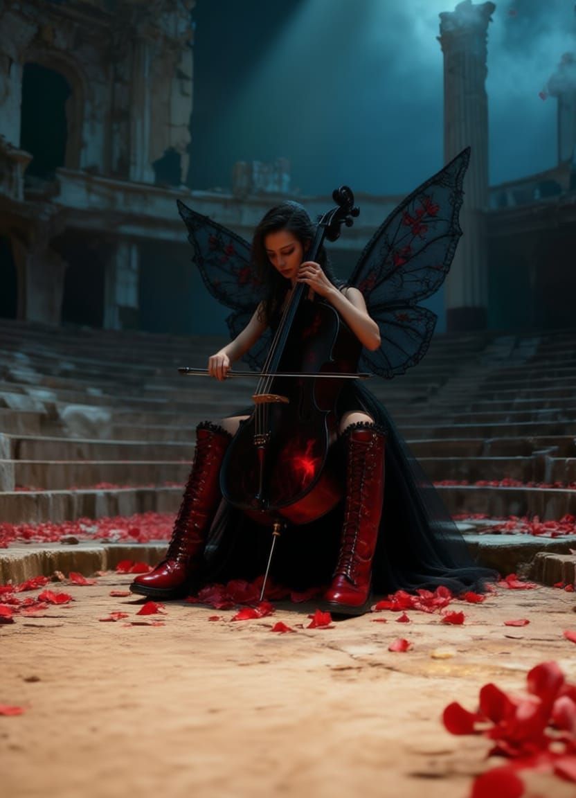 Close Up Fairy In Magical Forest Scene