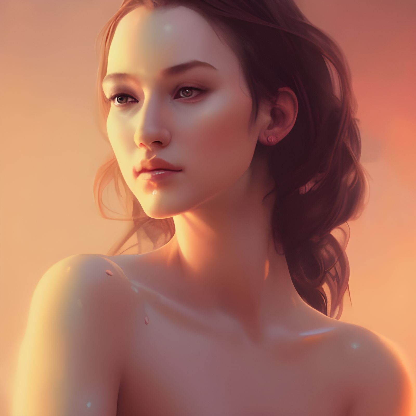 Realistic Portrait of a Beautiful Woman