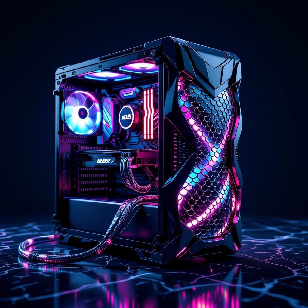 Serpent-Inspired PC Case With Neon Glow