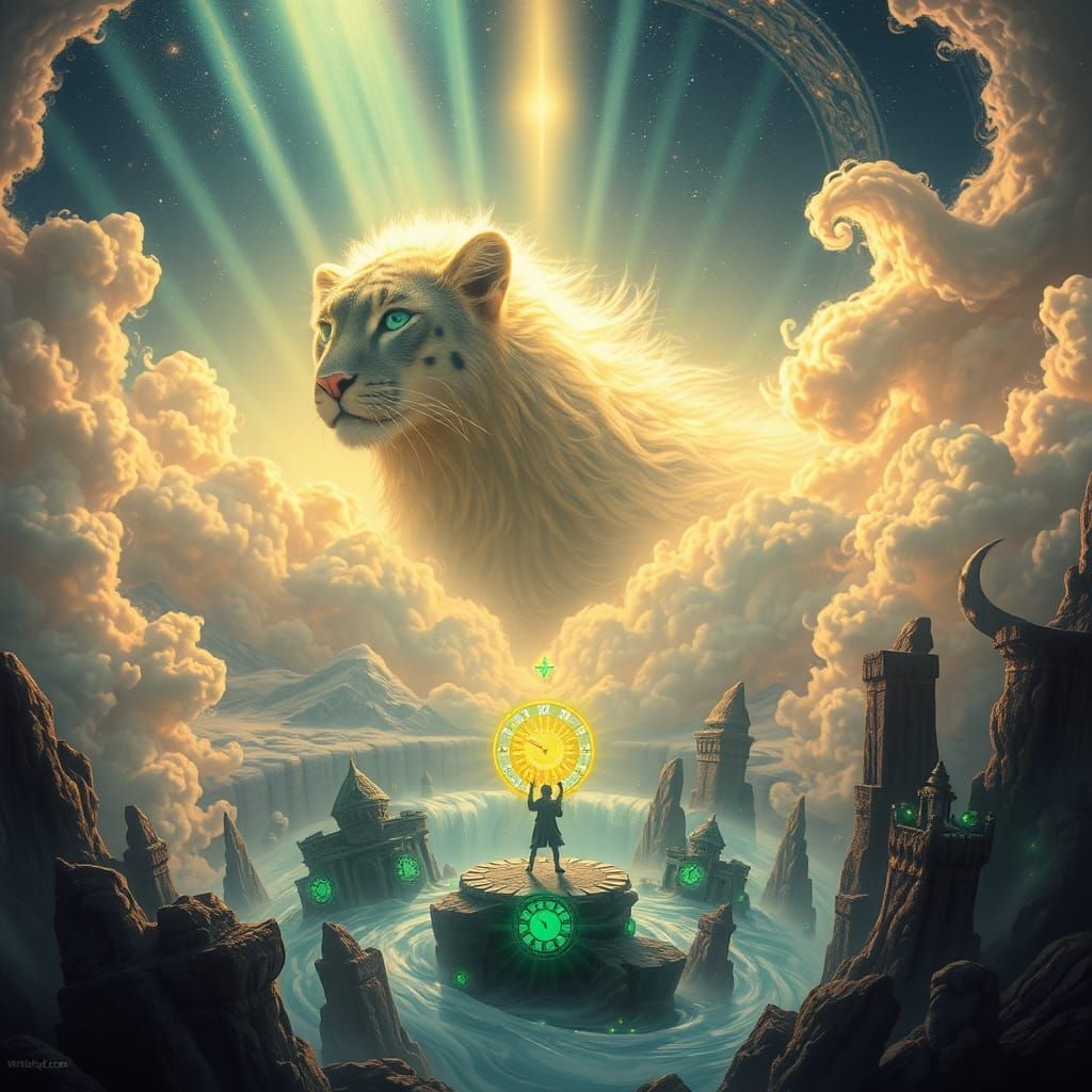 Mystical Star Grazer in Dreamlike Celestial Scene