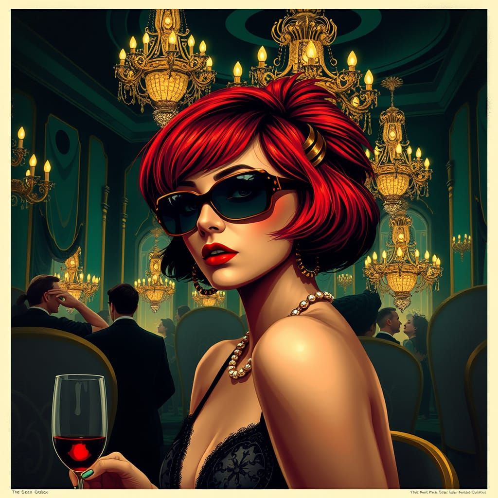 Gatsby Flapper Poster in Art Deco Punk Style