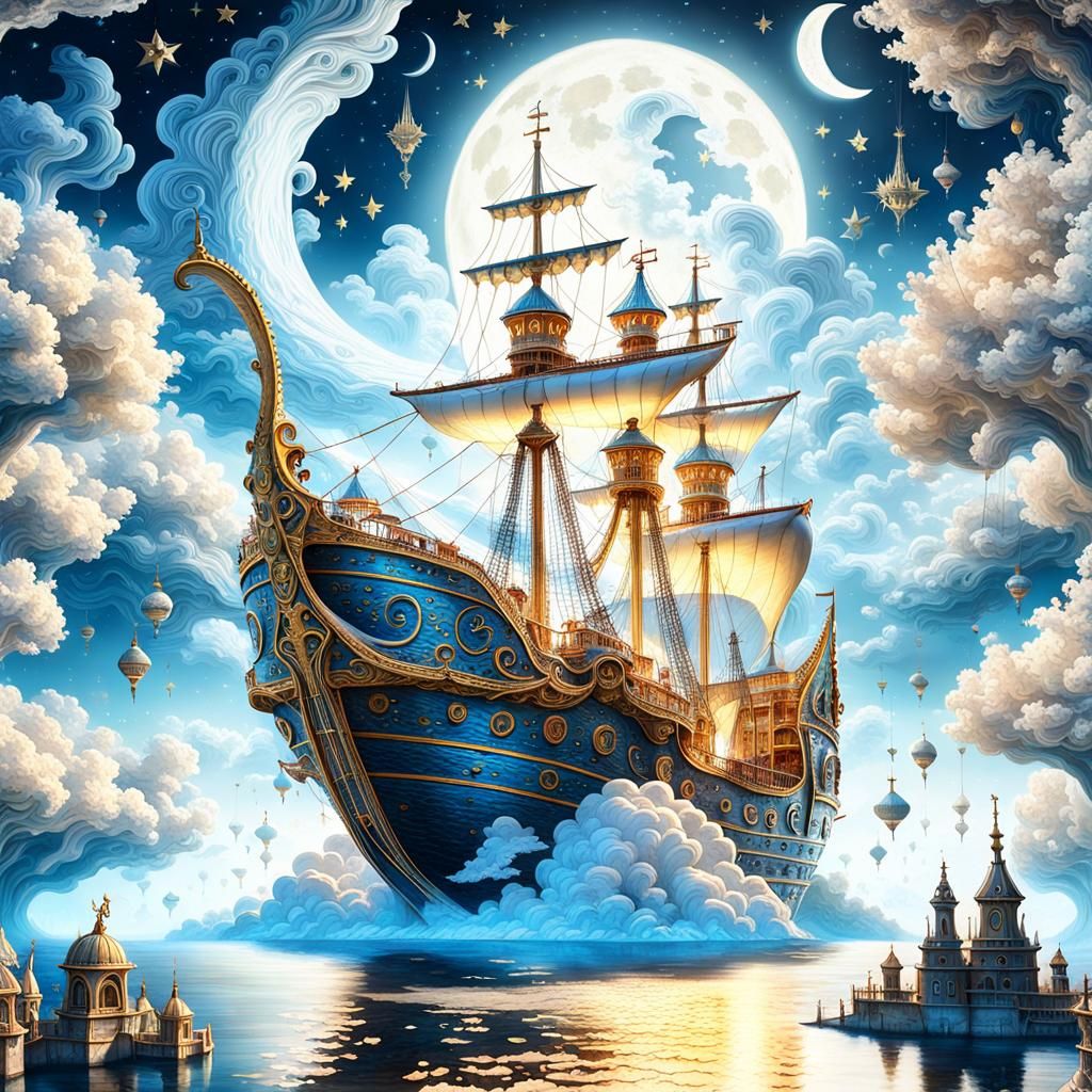 Rococo Dream: Royal Ship in Cloud Kingdom