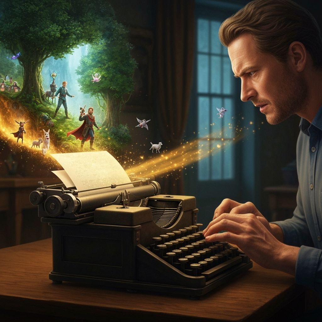 Writer's Imagination: Forest and Fantasy Emerge from Typewri...