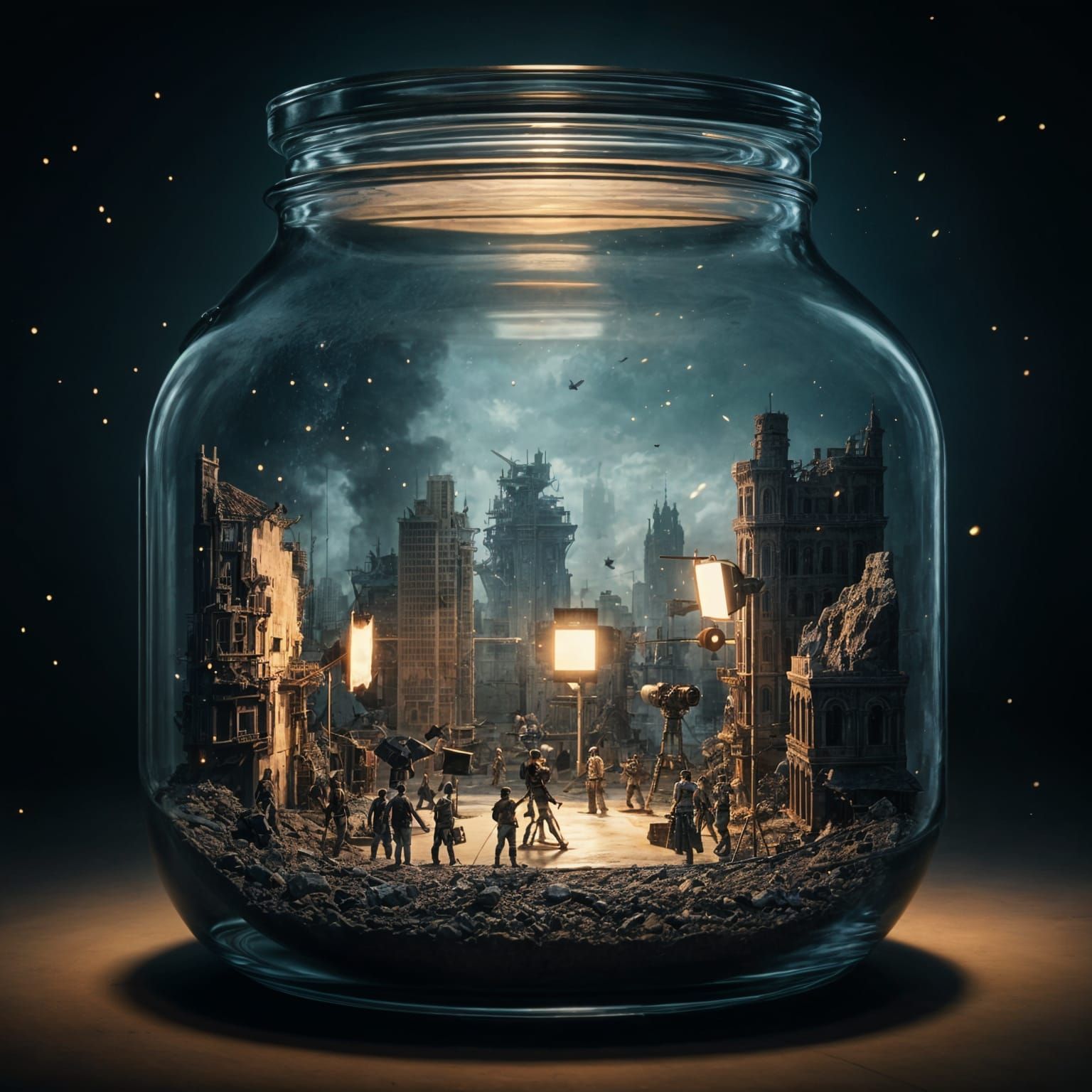 Film Studio in Jar: War Movie Set