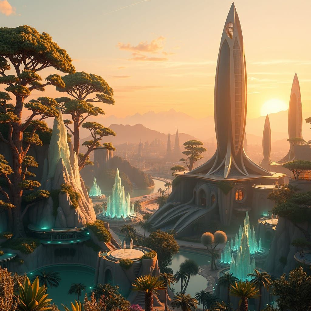 Serenity in a Futuristic Utopia
