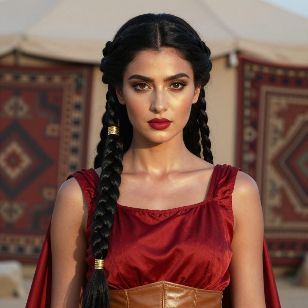 Photorealistic Portrait of Parthian Noblewoman in 275 BCE At...