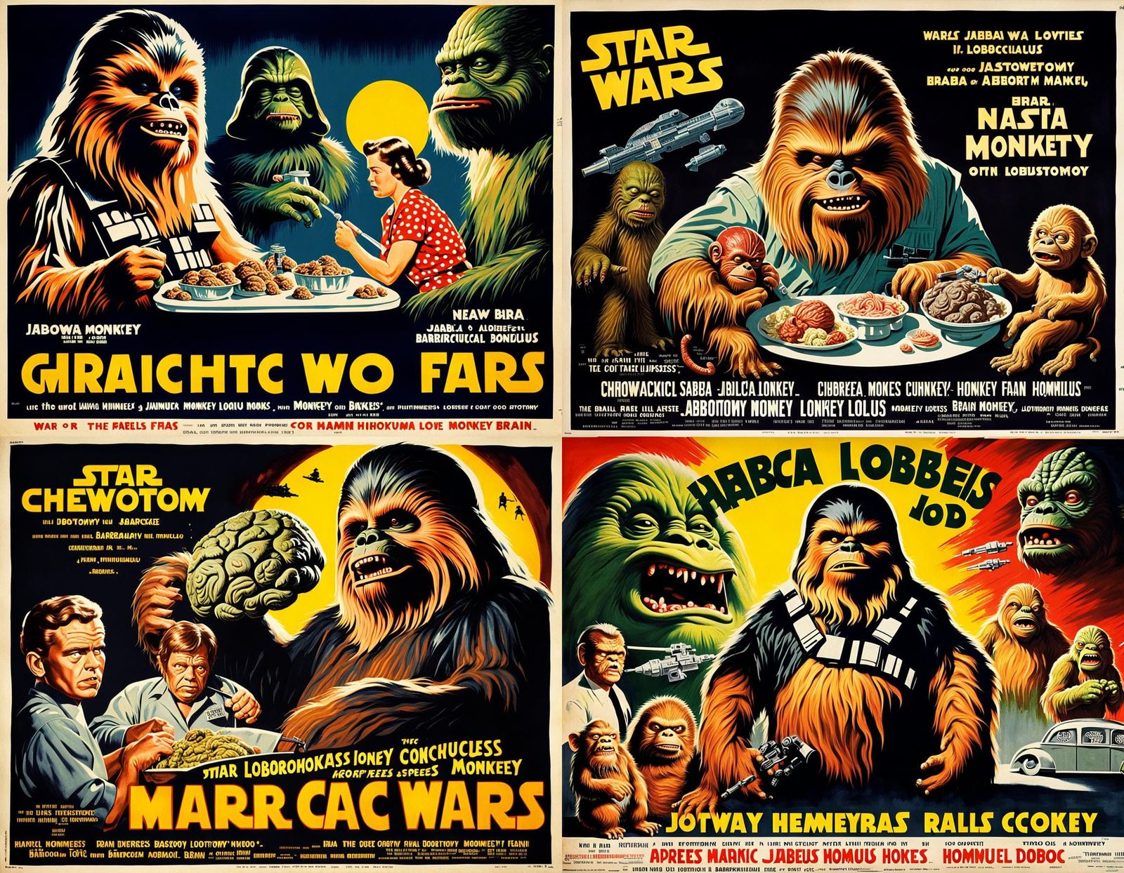 1950s Horror Movie Poster: Star Wars Grotesque
