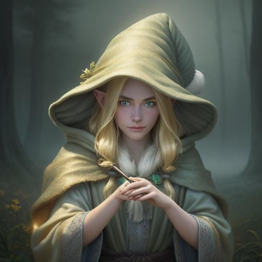 Enchanting Gnome Wizard Portrait in Magical Realism