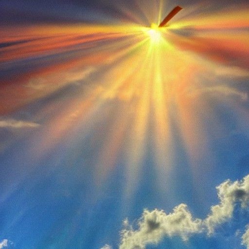 Superhero Flies Into The Sun: Divine Rays