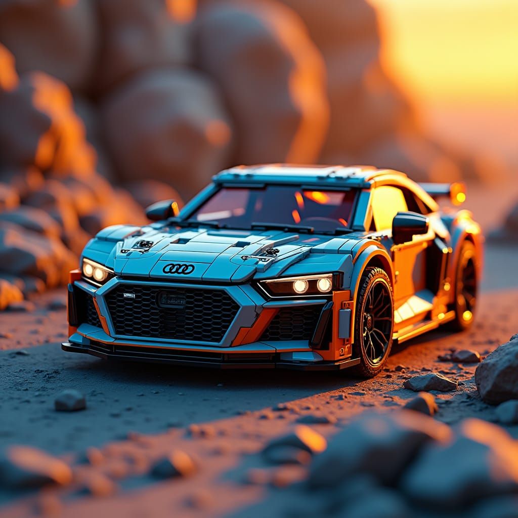 Lego Audi R8: Digital Matte Painting
