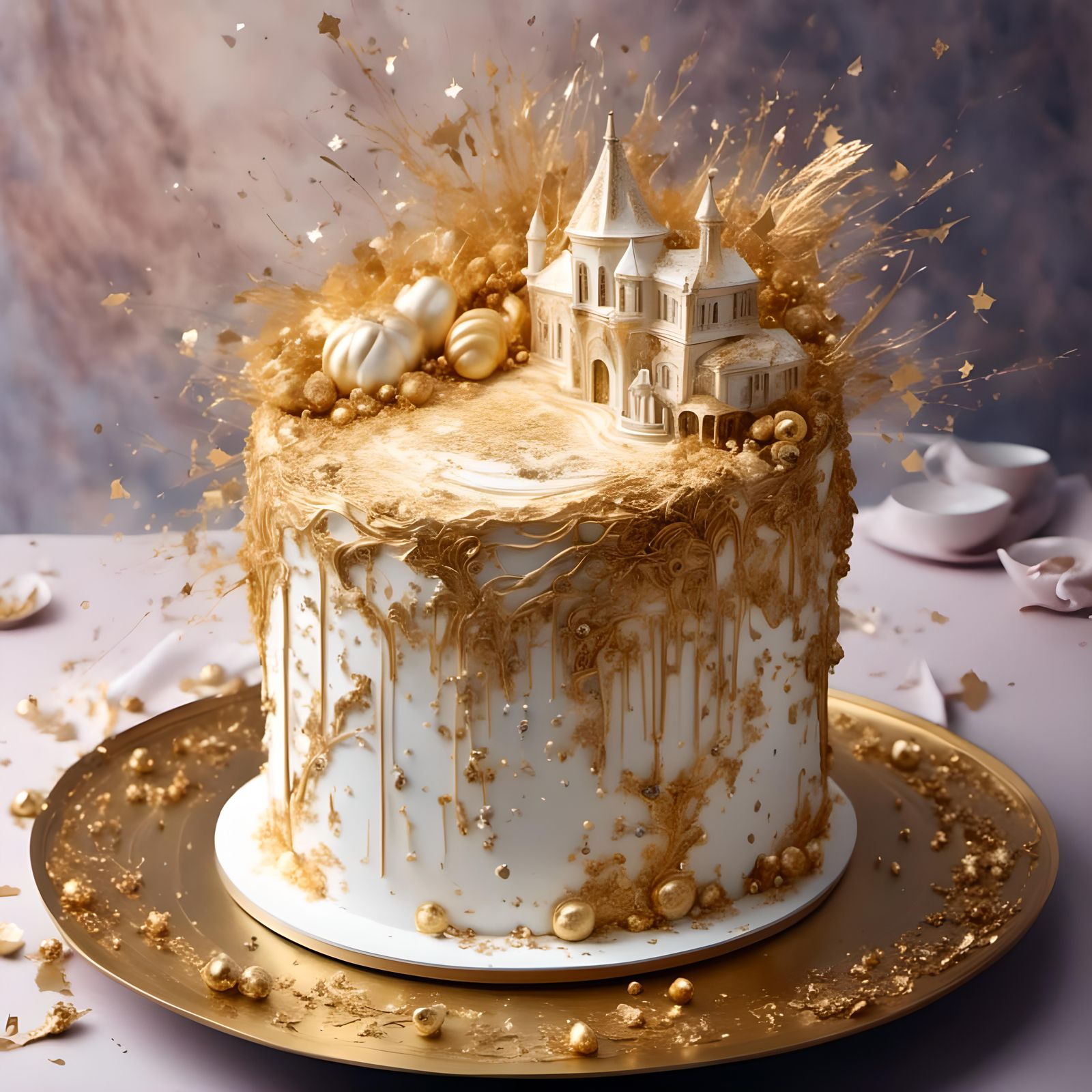 Intricate Massini Cake with Whimsical Details