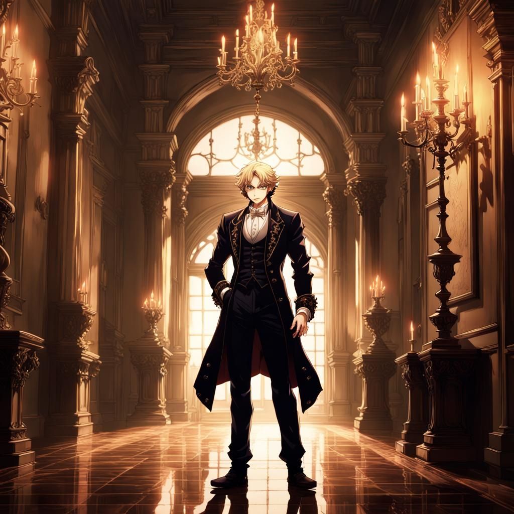 Dio Brando in Ornate Mansion: Anime Key Visual