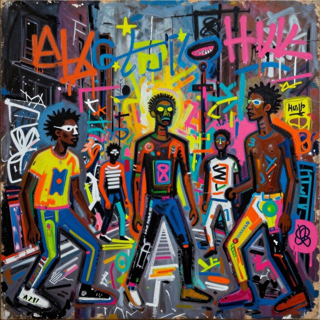 Inner City Acid Trip Neo-Expressionist Urban Art