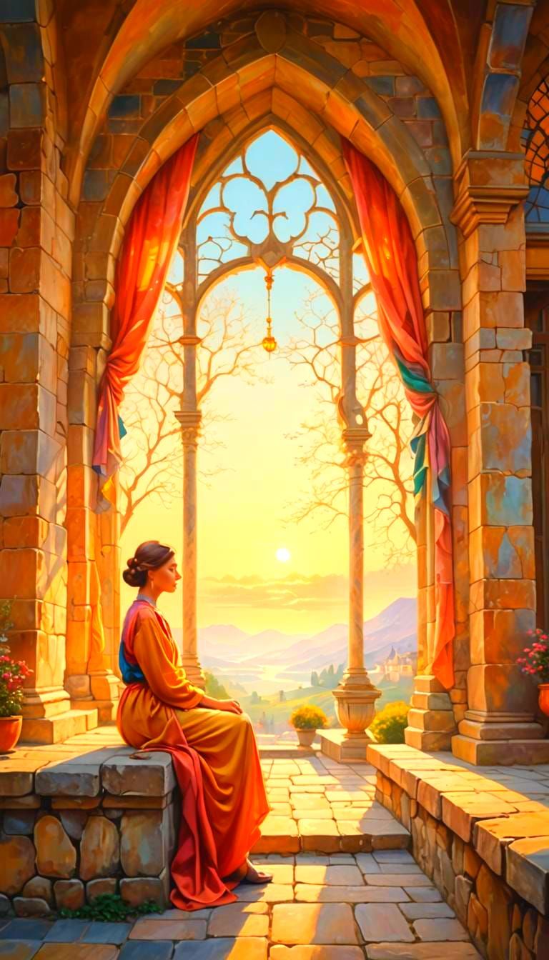 Peaceful Dawn Terrace View