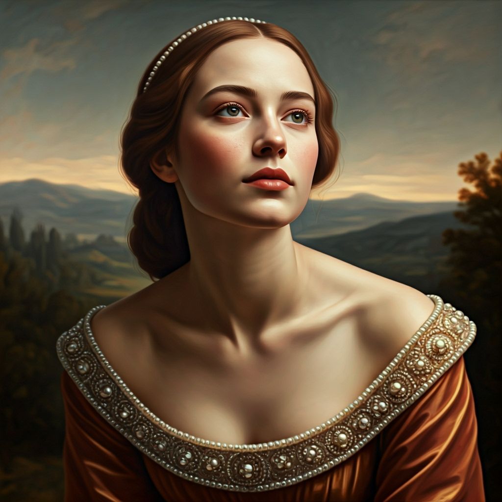 Renaissance Woman Portrait in Classical Style
