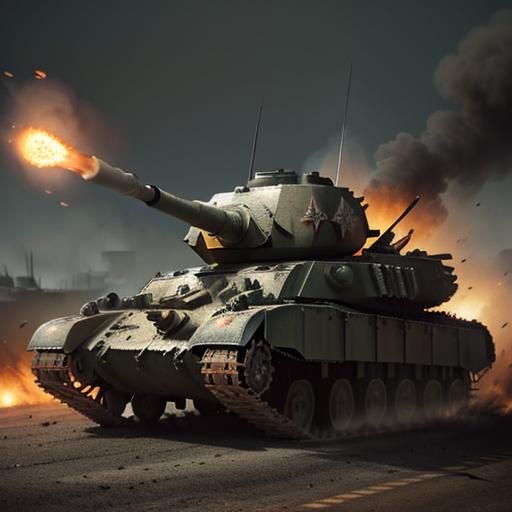 Gritty War Tank Illustration: Battlefield Emergence