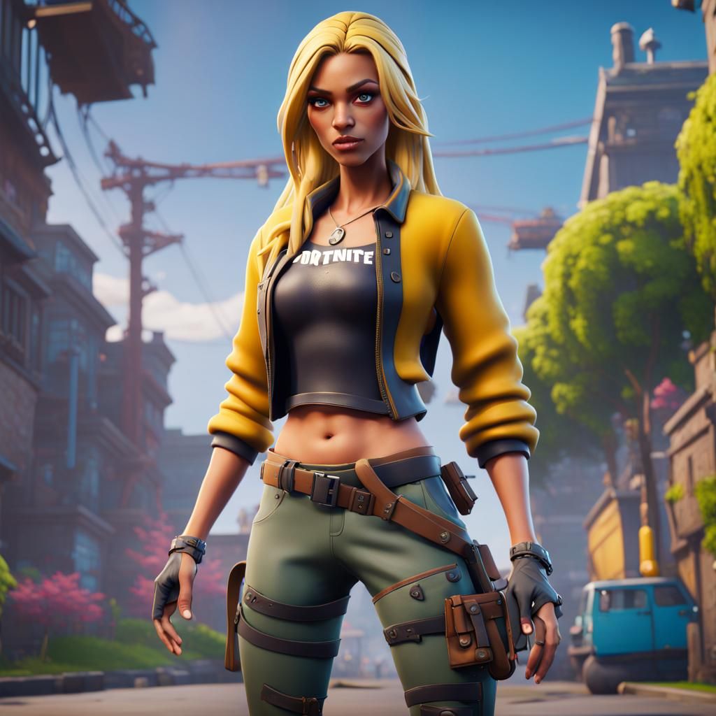 Fortnite Character with Blond Hair in Unreal Engine 5