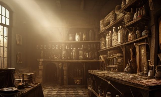 Post-Apocalyptic Medieval Magic Shop in Unreal Engine